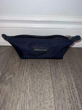 Longchamp Navy Nylon Toiletry Pouch